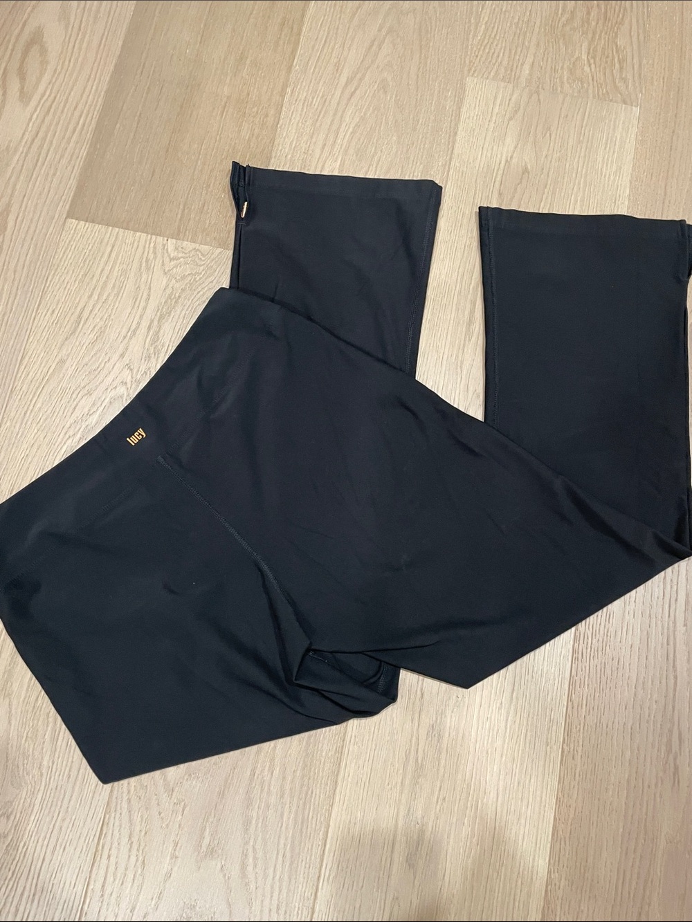 Lucy Black Boot-Cut Flare Yoga Pants